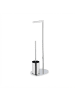relaxdays WC Garnitur in Silber - (B)23 x (H)63 x (T)17 cm