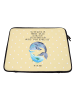 Mr. & Mrs. Panda Laptop Tasche Walfisch Thunfisch mit Spruch in Gelb Pastell