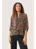 Soaked in Luxury Langarm-Bluse SLZakira Lockere Passform in Leopard Pattern