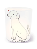 Mr. & Mrs. Panda Kerzenglas Labrador Moment ohne Spruch in Transparent