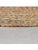 KADIMA DESIGN Handgewebter Jute-Teppich in Naturtönen in Braun-Blau