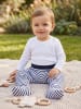 TupTam Baby Jungen Strampelhose mit Fuß 3er Pack in dunkelblau