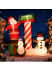 TDubhe Aufblasbarer Weihnachtsmann mit Pinguin und Schneemann in Bunt 160x170 cm