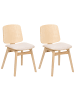 Beliani 2er-Set Esszimmerstuhl CHARLESTON in Braun/Beige