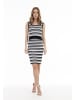 faina Damen Strick Tank Top in Schwarz Weiss