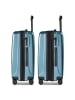 Police New York 4 Rollen Kofferset 3-teilig mit Dehnfalte ice blue