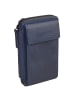 Leonhard Heyden Den Haag Handytasche Leder 11 cm blau