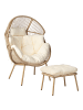 Beliani 5-tlg Sessel MURANO in Beige/Weiß
