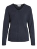 Vila Dünner Strickpullover Basic Stretch Sweater VIRIL in Dunkelblau