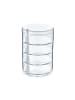 Michelino MICHELINO Transparenter Schmuck Organizer mit 4 Fächern in Transparent
