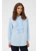 CULTURE Kurzarm-Bluse CUkosy Relaxed fit in Cashmere Blue/Whitecap Stripe