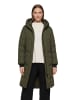 AMBER & JUNE Steppmantel mit Kapuze in Beetle
