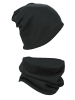 Alkato Alkato Unisex Beanie Mütze und Schal Set Uni in schwarz