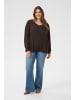 KAFFE curve Langarm-Bluse KCtina Regular fit in Black Coffee