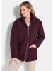 GOLDNER Kurzgröße:  Stilvolle Kurzjacke mit Stehkragen in aubergine