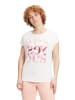 CARTOON Printshirt mit Rundhalsausschnitt in Patch Cream/Pink