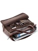 SID & VAIN Leder-Laptoptasche 15" Leder Businesstasche Unisex RYAN in braun