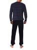 NORMANN langarm Frottee Schlafanzug Pyjama Bündchen - 82306 in marine