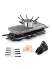Gourmetmaxx GOURMETmaxx Raclette- & Fondue-Set GRANITlook - schwarz