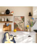 Mr. & Mrs. Panda Wandbild Wohnungsschlüssel Boho Design mit Spruch in Weiß