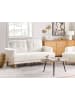 Beliani 2-Sitzer Sofa TUVE in Weiß/Braun - (W) 149 x (H) 85 x (L) 90 cm