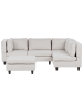 Beliani 5-tlg 4-Sitzer Sofa UNSTAD in Beige/Schwarz