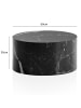 KADIMA DESIGN Couchtisch MONOBLOC 60x60x30 cm Hochglanz mit Marmor Optik in Schwarz