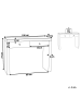 Beliani Konsolentisch MARLE in Silber - (W) 100 x (H) 77 x (L) 35 cm