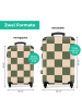 NoBoringSuitCases Suitcase, Handgepäck, Koffer, Trolley, Reisekoffer Kariertes Grün und