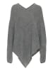 Cream Poncho CRHoliday Loose fit in Asphalt Melange