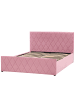 Beliani Doppelbett ROCHEFORT in Rosa - (W) 150 x (H) 99 x (L) 214 cm