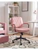 Beliani Bürostuhl BERNE in Rosa/Schwarz - (W) 60 x (H) 80 x (L) 60 cm