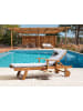 Beliani Gartenliege JAVA PREMIUM in Braun/Grau - (W) 64 x (H) 35 x (L) 196 cm