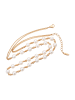 faina Women Necklace in Gold White