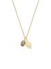 Elli Halskette 925 Sterling Silber Blatt in Gold