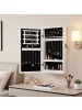 SONGMICS Schmuckschrank in Weiß-schwarzes Innenfutter - (B)37 x (H)67 x (T)10 cm