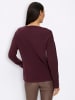 Heine Druck-Pullover in burgund-mauve-bedruckt