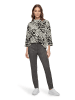 Betty Barclay Sweatshirt mit Trompetenärmeln in Beige/Grau