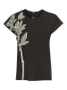 Camel Active T-Shirt mit Blumenprint aus Baumwolle in Schwarz