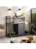 home24 Gartenküchenset Portol 2-teilig Kombi B in Schwarz