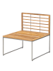 home24 Sesselmodul Cipressa Teak & Edelstahl in Grau / Teak / Silber