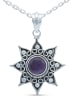 mantraroma 925er Silber - Ketten (L) 28 x (B) 40 mm mit Amethyst