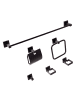 Beliani 6-tlg Badaccessoires Set UVITA in Schwarz