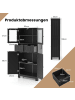 COSTWAY Badschrank mit 2 Schubladen in Schwarz