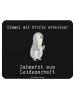 Mr. & Mrs. Panda Mousepad Zahnarzt Leidenschaft mit Spruch in Schwarz