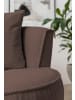 Furn.Design Drehsessel braun Web-Velours, XL Sessel 360° drehbar inklusive 3 x Kissen