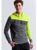 erima 5-C Kapuzensweat in grau melange/lime pop/schwarz