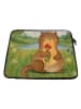 Mr. & Mrs. Panda Laptop Tasche Otter Blumenstrauß Design ohne Sp... in Weiß