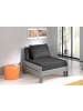 58 aufm Kessel BETTSESSEL Karole 80x85/206x68 aus Massivholz Grau