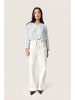 Soaked in Luxury Langarm-Bluse SLArjana Lockere Passform in Silver Blue Stroke Print